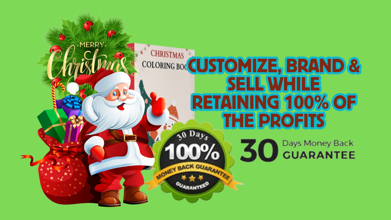 Christmas Coloring Book ll Customizable, Rebrand & 100% profit.